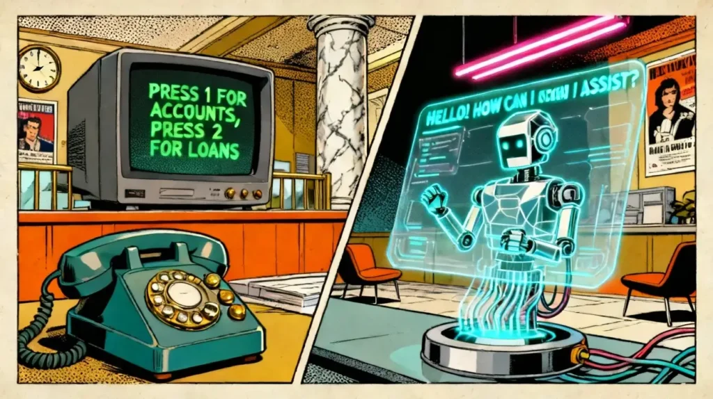 IVR tradicional vs asistente de voz con IA en banca: comparativa completa