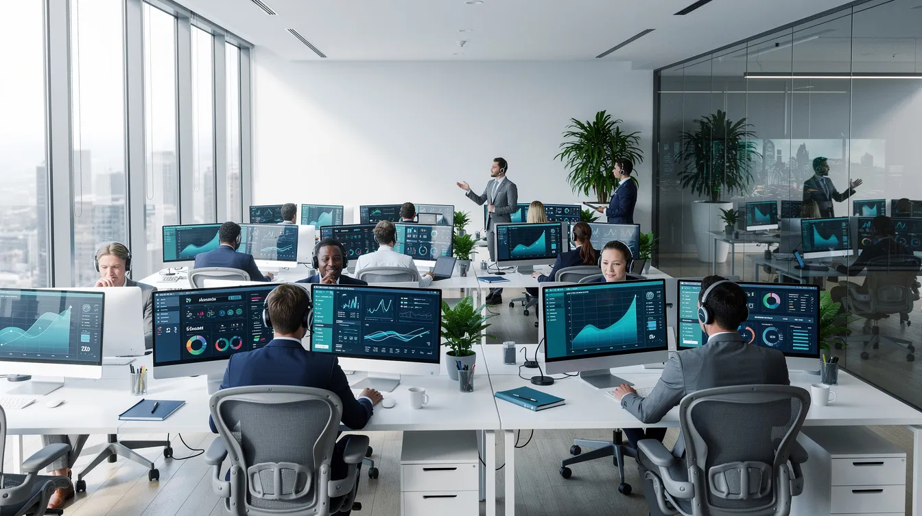 un equipo de agentes ia para call centers