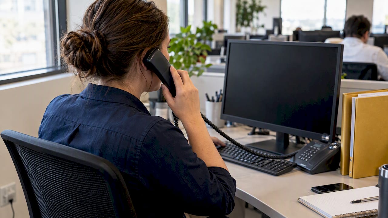 Especialista devolviendo una llamada que no contestó